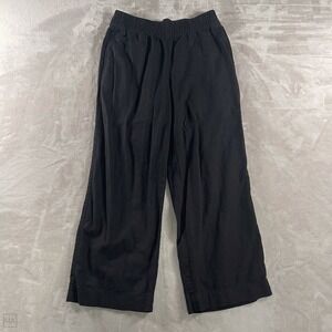 Old Navy	Women's Pants Wide Leg Linen Blend Pull On High Rise M Black